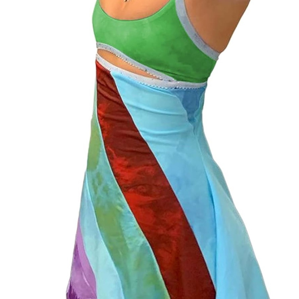 Multicolor Striped Mini Dress - Picture 2 of 6